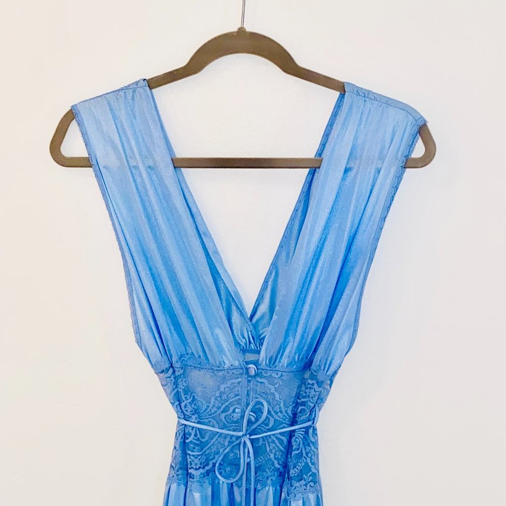 1950s Vintage Blue Slip Dress